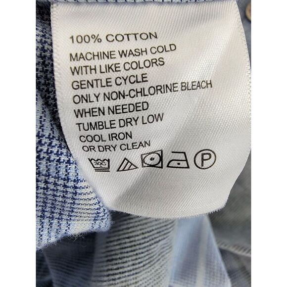 Tommy Bahama Coastline Cord Yosemite Check Shirt Men's S Dockside Blue Button Up - Picture 9 of 14